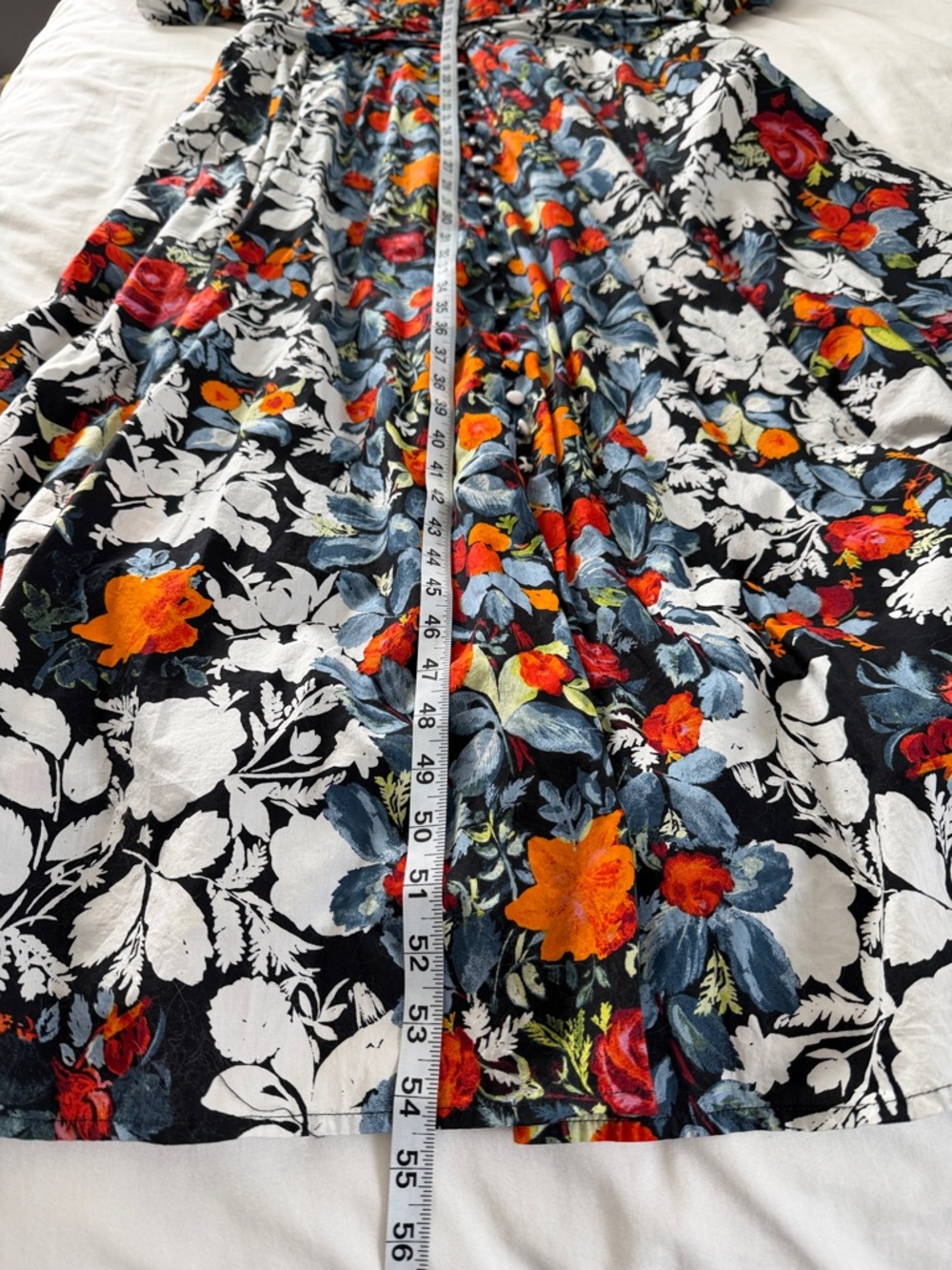 NWT Anthropologie Katerina Button Front Maxi Dress Black Floral Size 1X - Picture 12 of 13